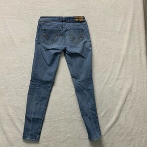 Hollister Womens Low Rise Jeans Denim Straight Leg Medium Wash Blue 5R  28/29